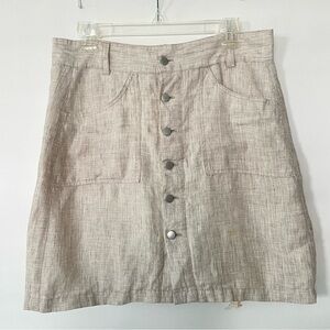 Hamptonite New York skirt linen cream size small